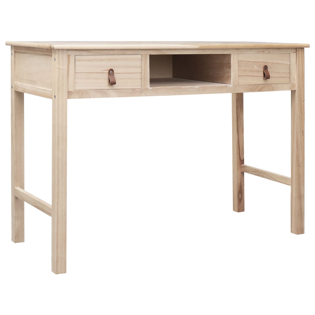 Writing Desk Natural 43.3"x17.7"x29.9" Wood