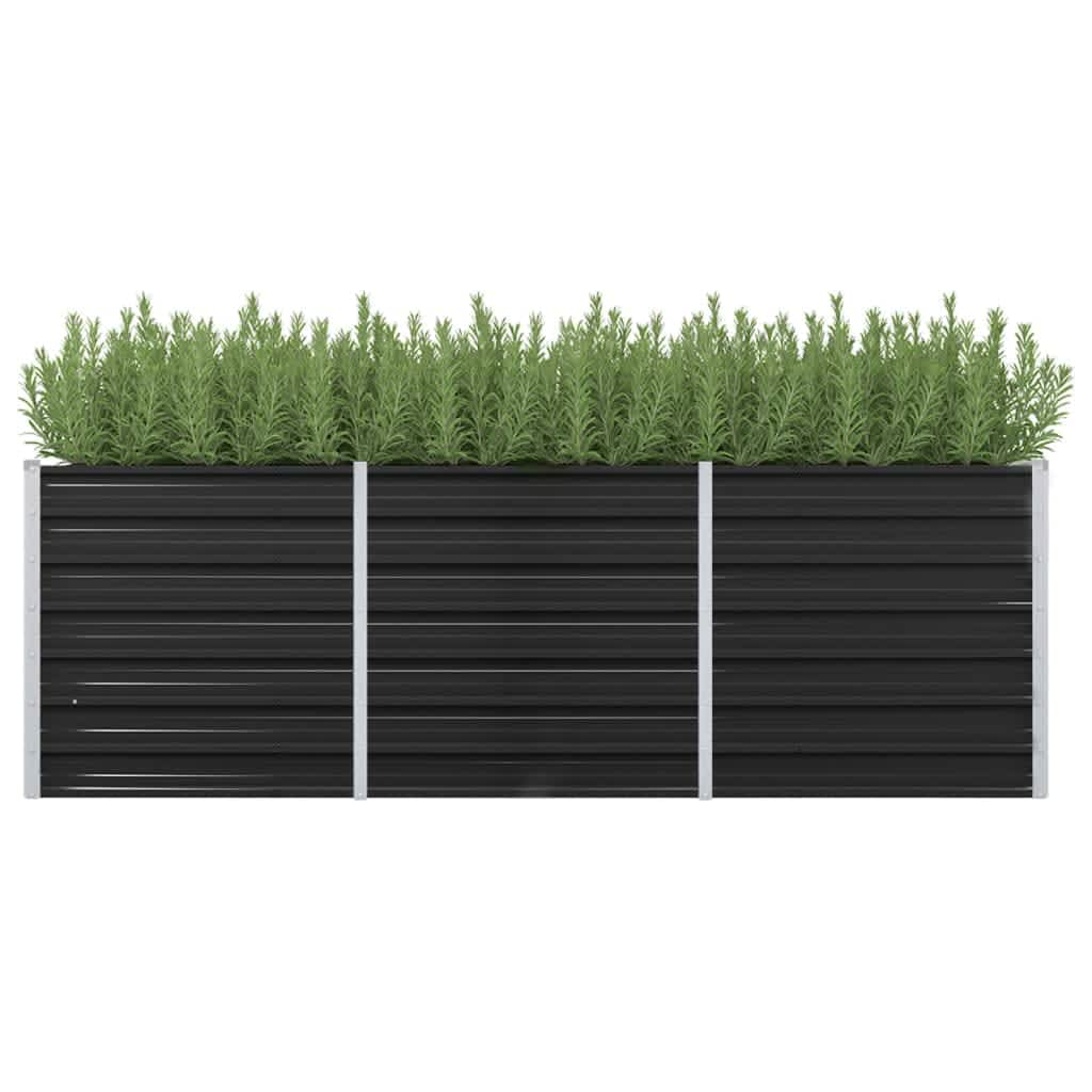 Garden Raised Bed Anthracite 94.5"x31.5"x30.3" Galvanized Steel