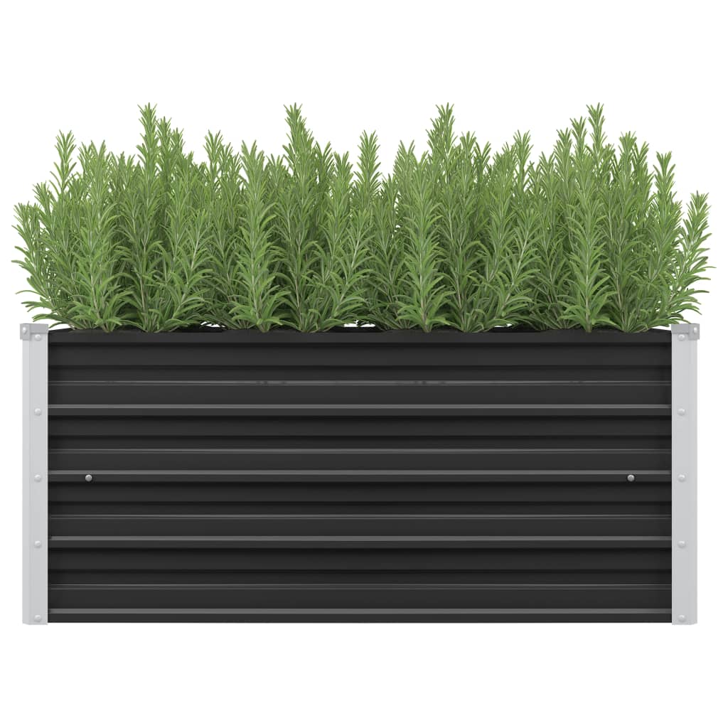 Garden Raised Bed Anthracite 39.4"x15.7"x17.7" Galvanized Steel