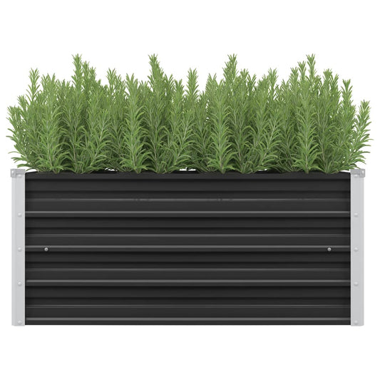 Garden Raised Bed Anthracite 39.4"x15.7"x17.7" Galvanized Steel