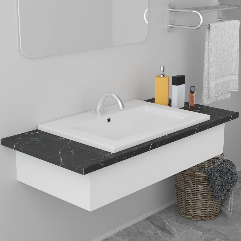Built-in Basin 24"x15.6"x7.3" Ceramic White