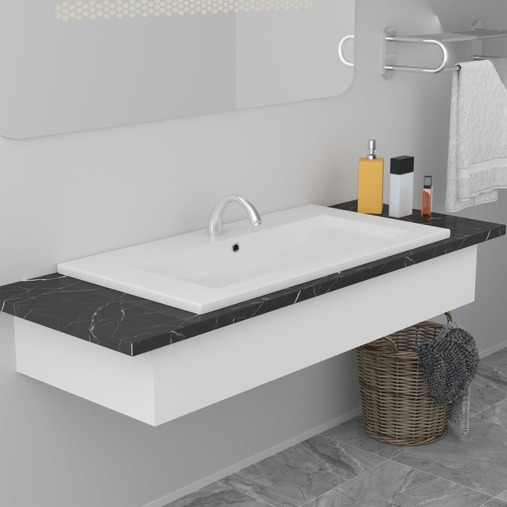 Built-in Basin 31.9"x15.6"x7.3" Ceramic White