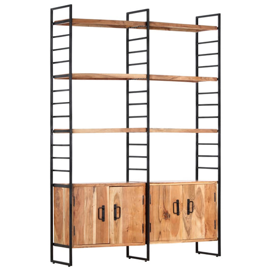4-Tier Bookcase 48.8"x11.8"x70.9" Solid Acacia Wood