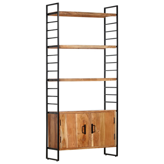 4-Tier Bookcase 31.5"x11.8"x70.9" Solid Acacia Wood