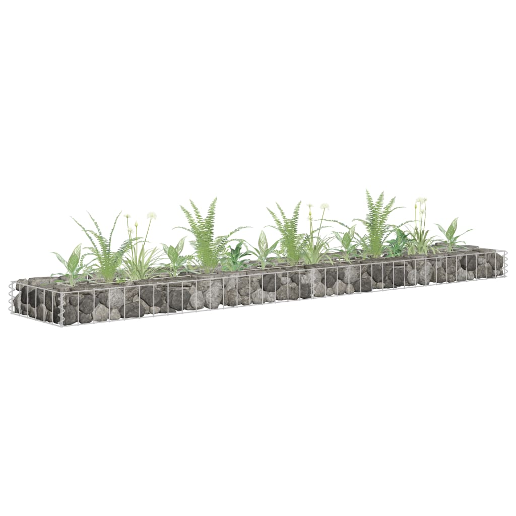Gabion Raised Bed Galvanized Steel 70.9"x11.8"x3.9"
