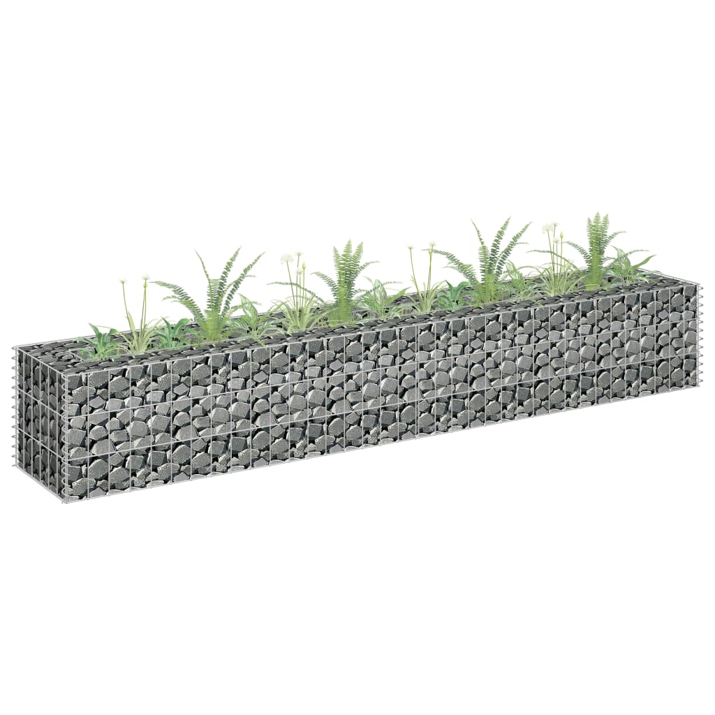 Gabion Raised Bed Galvanized Steel 70.9"x11.8"x11.8"