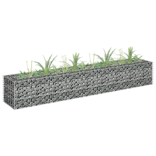 Gabion Raised Bed Galvanized Steel 70.9"x11.8"x11.8"