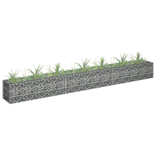 Gabion Raised Bed Galvanized Steel 106.3"x11.8"x11.8"