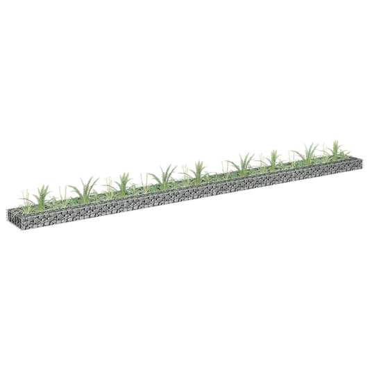 Gabion Raised Bed Galvanized Steel 141.7"x11.8"x3.9"