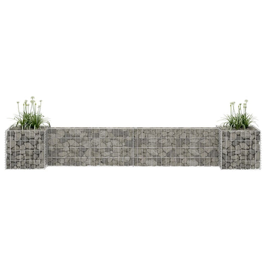 H-Shaped Gabion Planter Steel Wire 102.4"x15.7"x15.7"