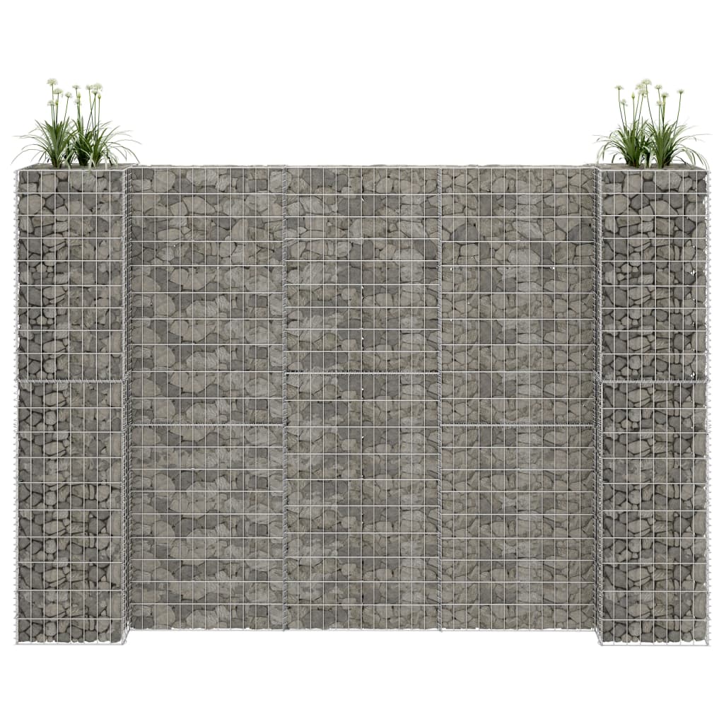 H-Shaped Gabion Planter Steel Wire 102.4"x15.7"x78.7"