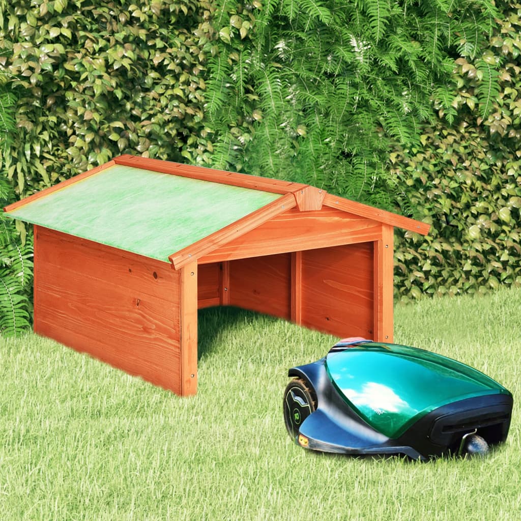 Robotic Lawn Mower Garage 28.3"x34.3"x19.7" Solid Firwood