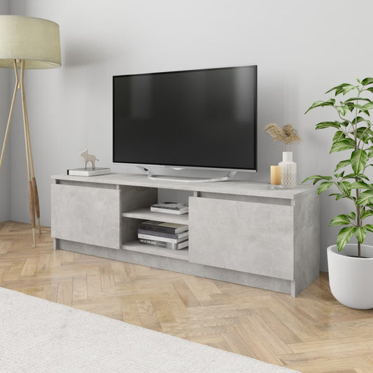 TV Cabinet Concrete Gray 47.2"x11.8"x14" Engineered Wood
