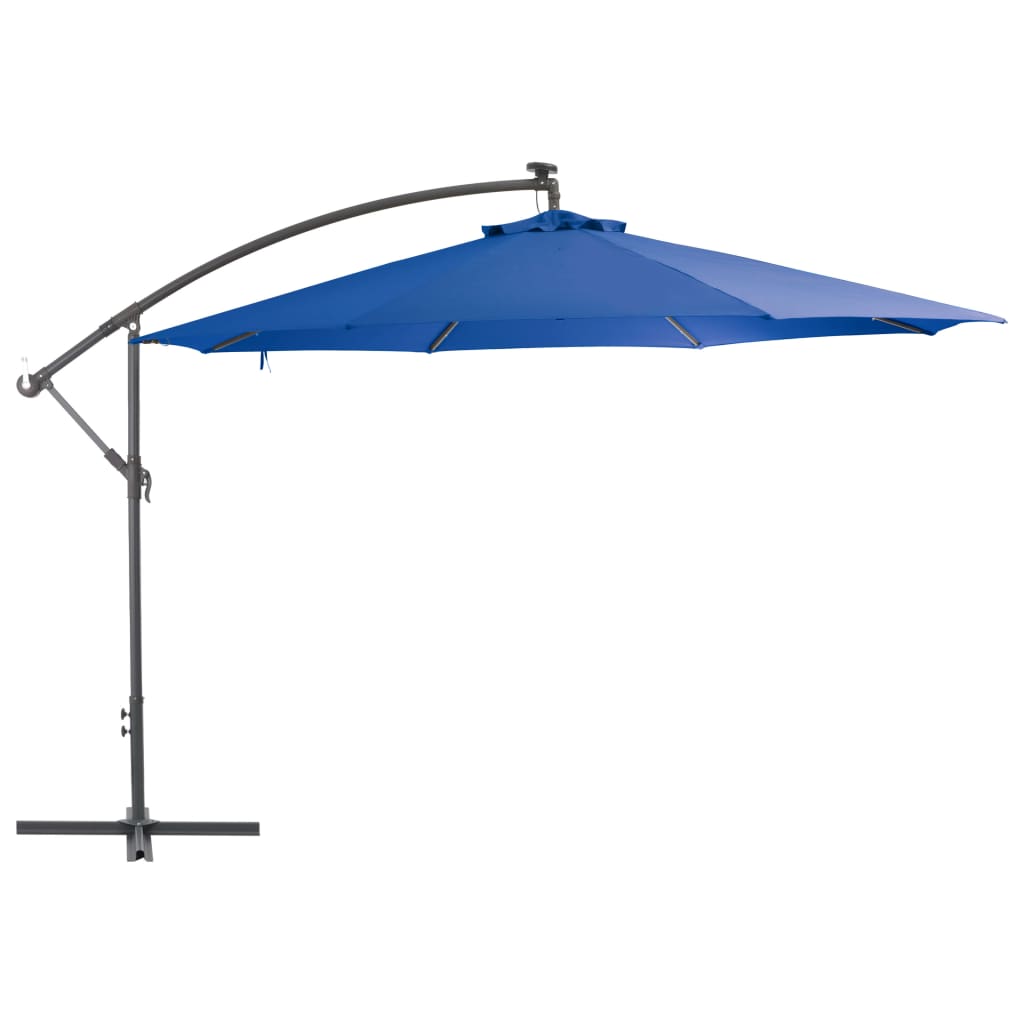 Cantilever Umbrella with Aluminum Pole 137.8" Blue