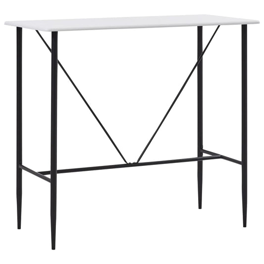 Bar Table White 47.2"x23.6"x43.3" MDF