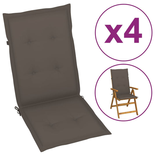 Garden Chair Cushions 4 pcs Taupe 47.2"x19.7"x1.2"