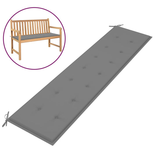 Garden Bench Cushion Gray 78.7"x19.7"x1.2"