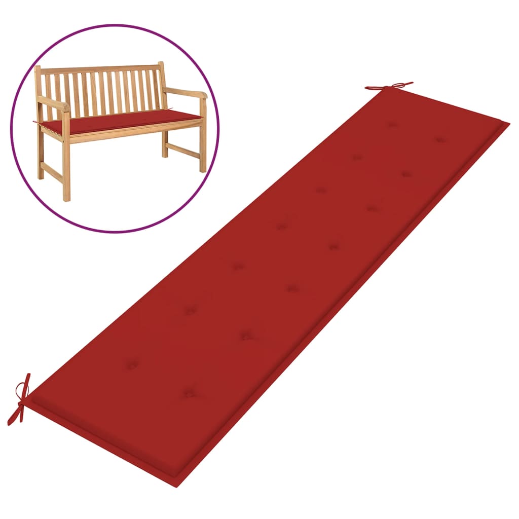 Garden Bench Cushion Red 78.7"x19.7"x1.2"