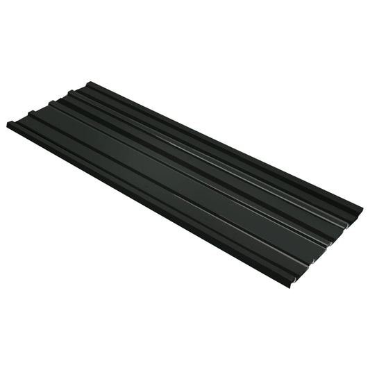 Roof Panels 12 pcs Galvanized Steel Anthracite