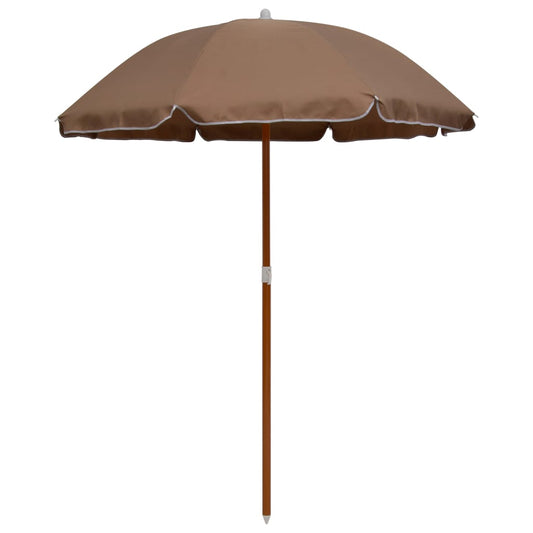 Parasol with Steel Pole 70.9" Taupe