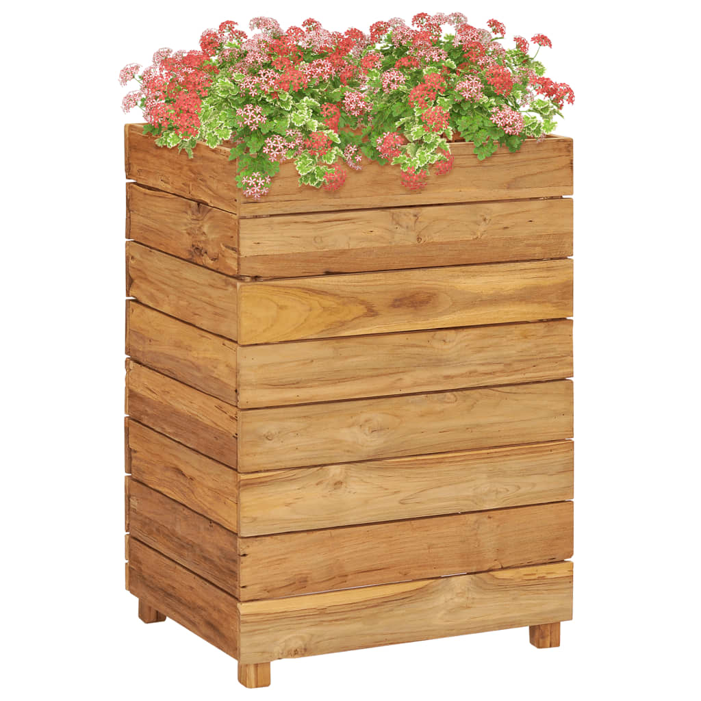 Raised Bed 19.7"x15.7"x28.3" Solid Wood Teak and Steel