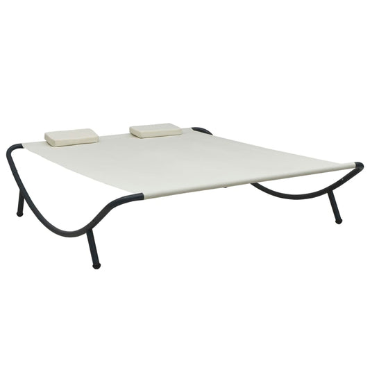Patio Lounge Bed Fabric Cream