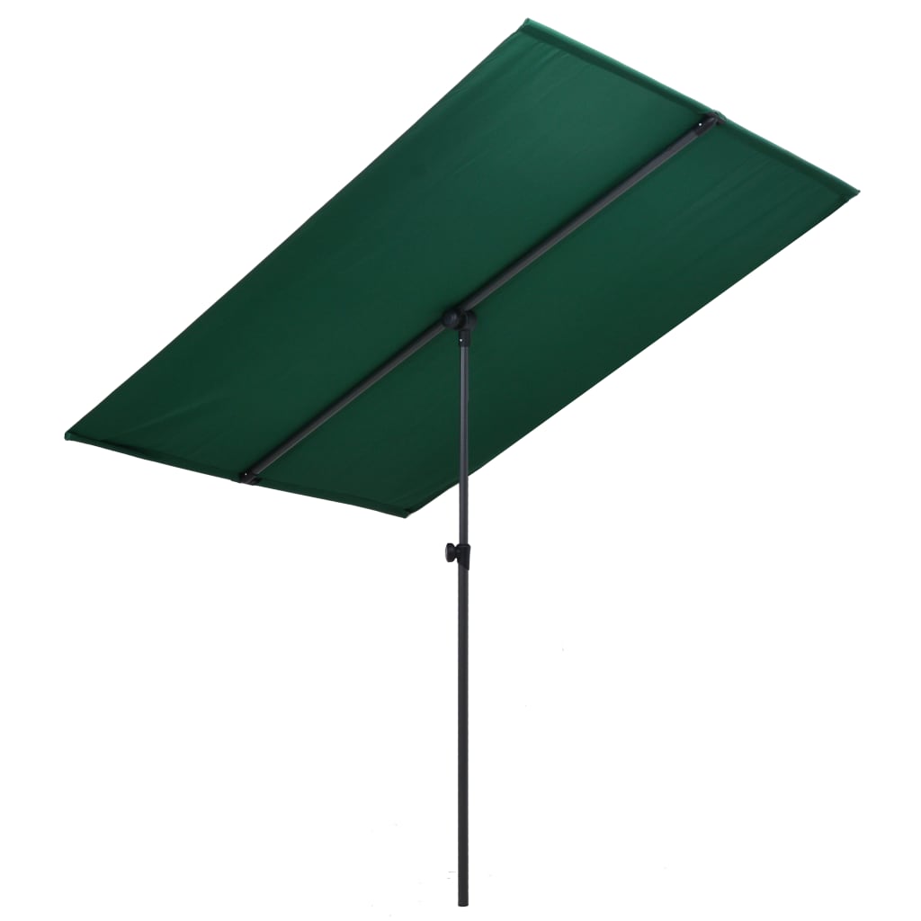 Outdoor Parasol with Aluminum Pole 70.9"x51.2" Green