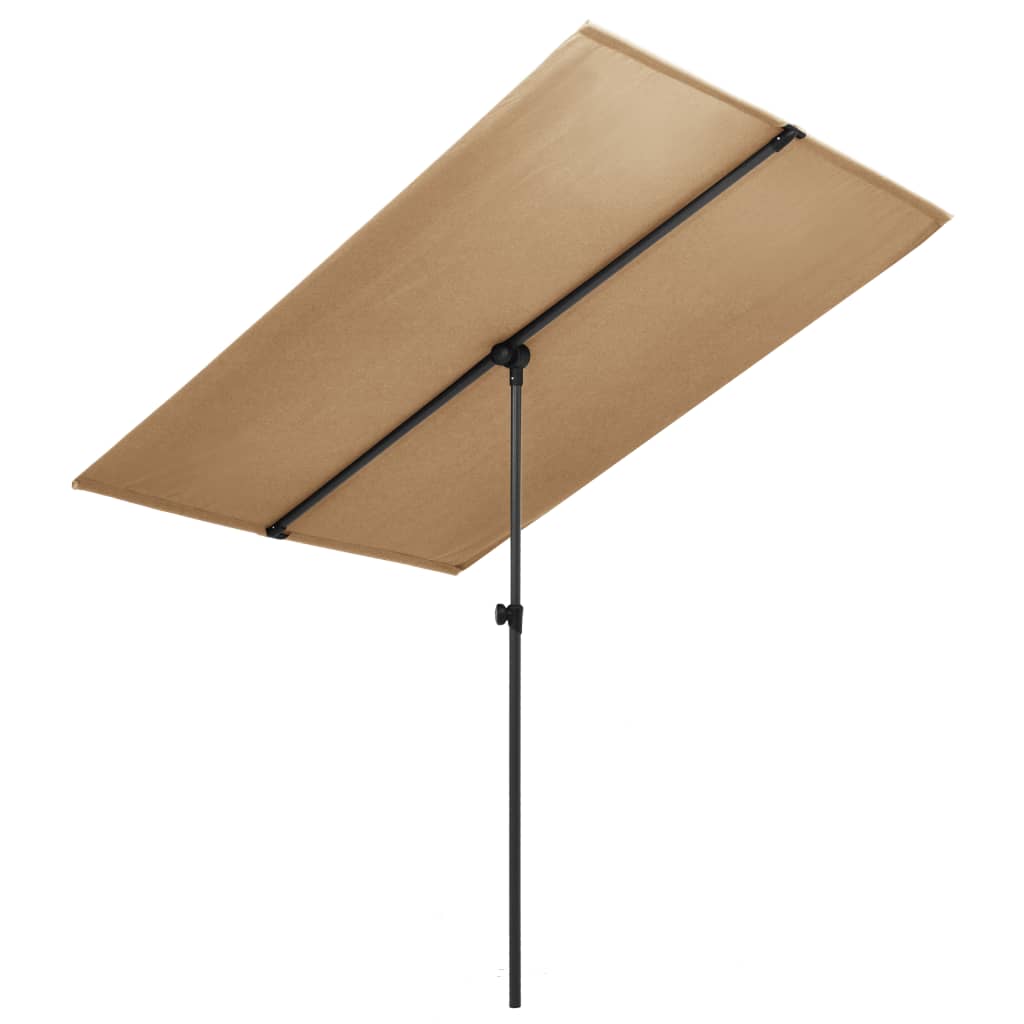 Outdoor Parasol with Aluminum Pole 70.9"x51.2" Taupe
