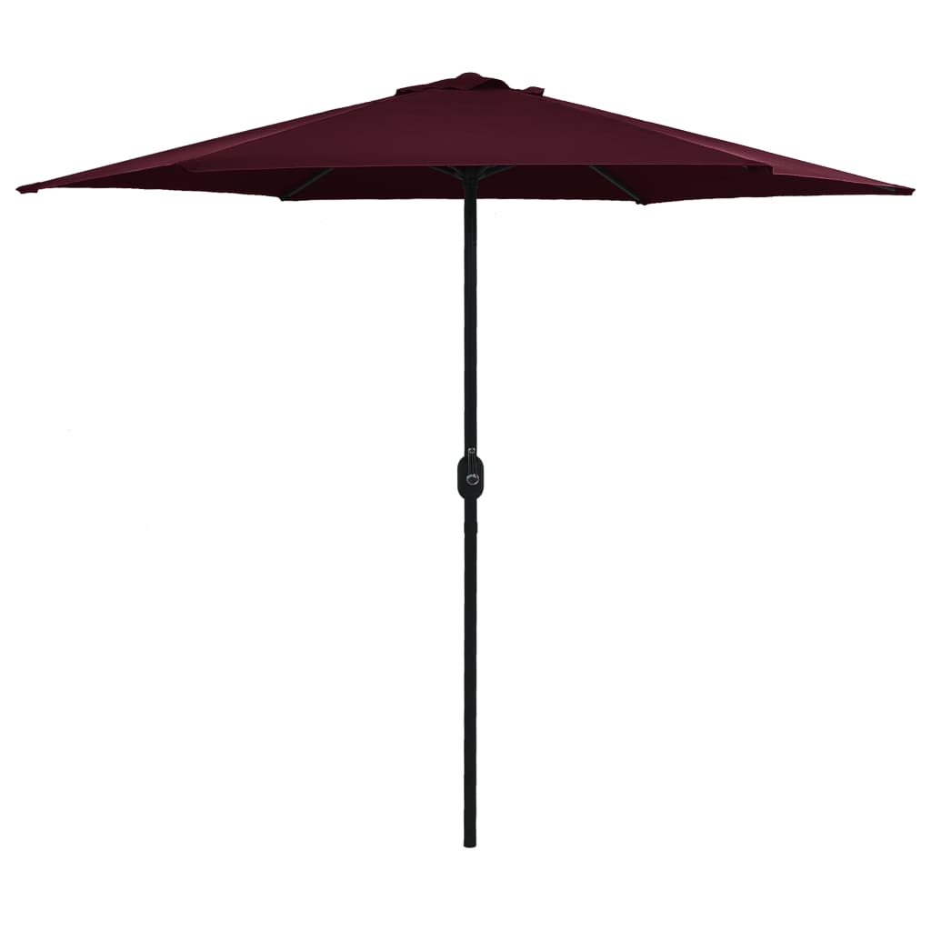 Outdoor Parasol with Aluminum Pole 106.3"x96.9" Bordeaux Red