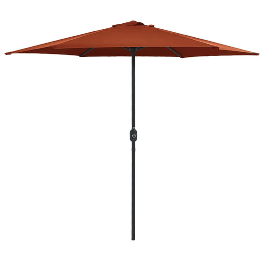 Outdoor Parasol with Aluminum Pole 106.3"x96.9" Terracotta