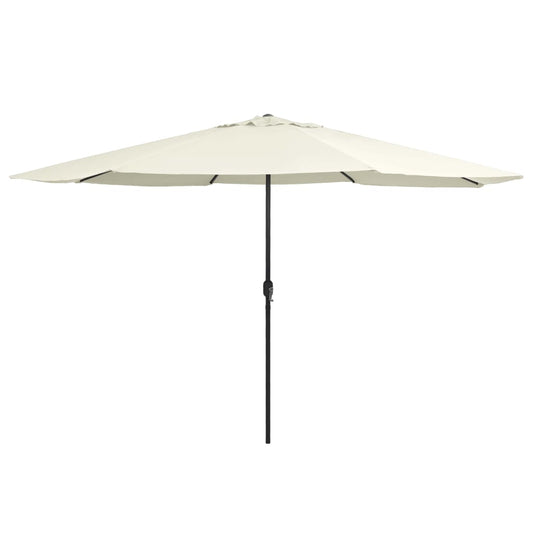Outdoor Parasol with Metal Pole 157.5" Sand White