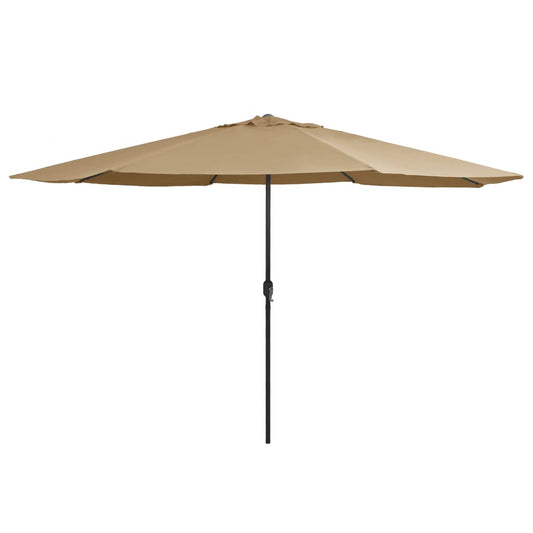 Outdoor Parasol with Metal Pole 157.5" Taupe