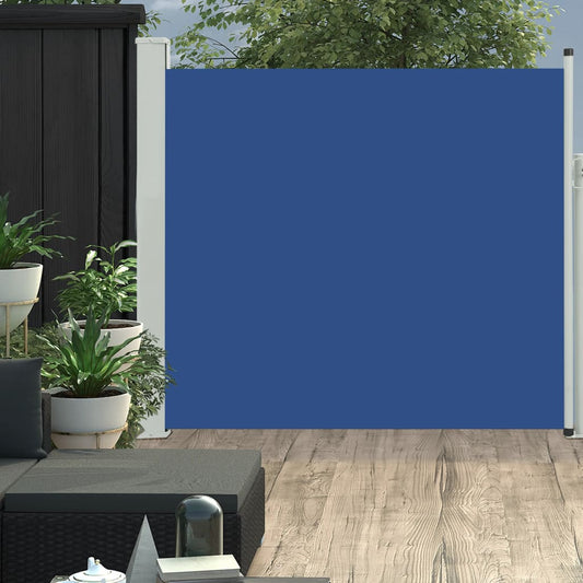 Patio Retractable Side Awning 66.9"x118.1" Blue