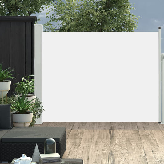 Patio Retractable Side Awning 55.1"x196.9" Cream