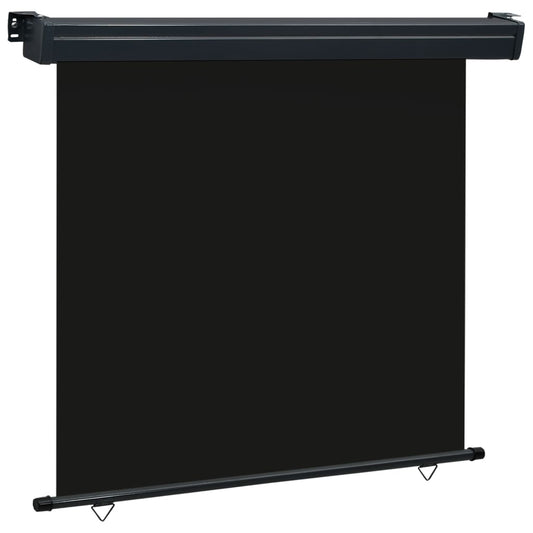 Balcony Side Awning 63"x98.4" Black