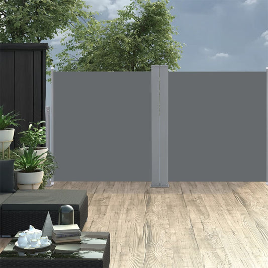 Retractable Side Awning Anthracite 47.2"x236.2"