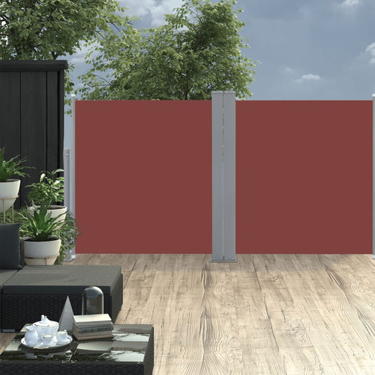 Retractable Side Awning Brown 47.2"x236.2"