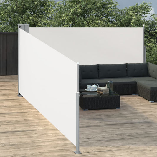 Retractable Side Awning Cream 39.4"x393.7"