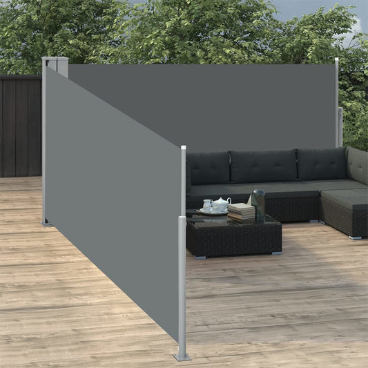 Retractable Side Awning Anthracite 39.4"x393.7"