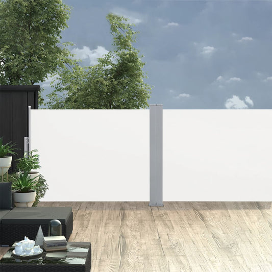 Retractable Side Awning Cream 47.2"x393.7"