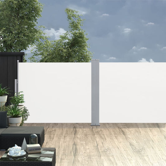 Retractable Side Awning Cream 55.1"x393.7"