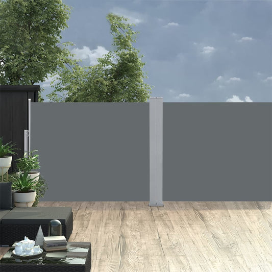 Retractable Side Awning Anthracite 55.1"x393.7"
