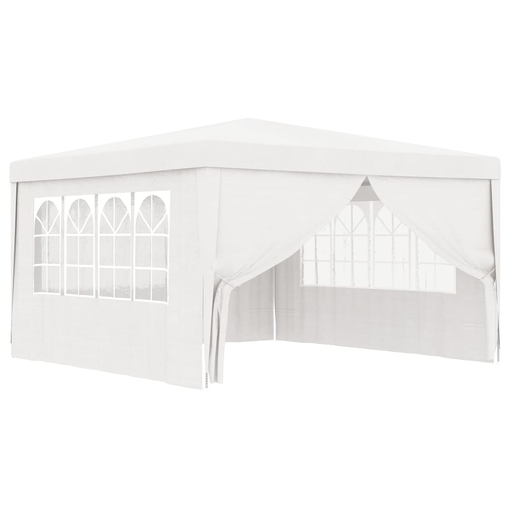 Professional Party Tent with Side Walls 13.1'x13.1' White 0.3 oz/ft²