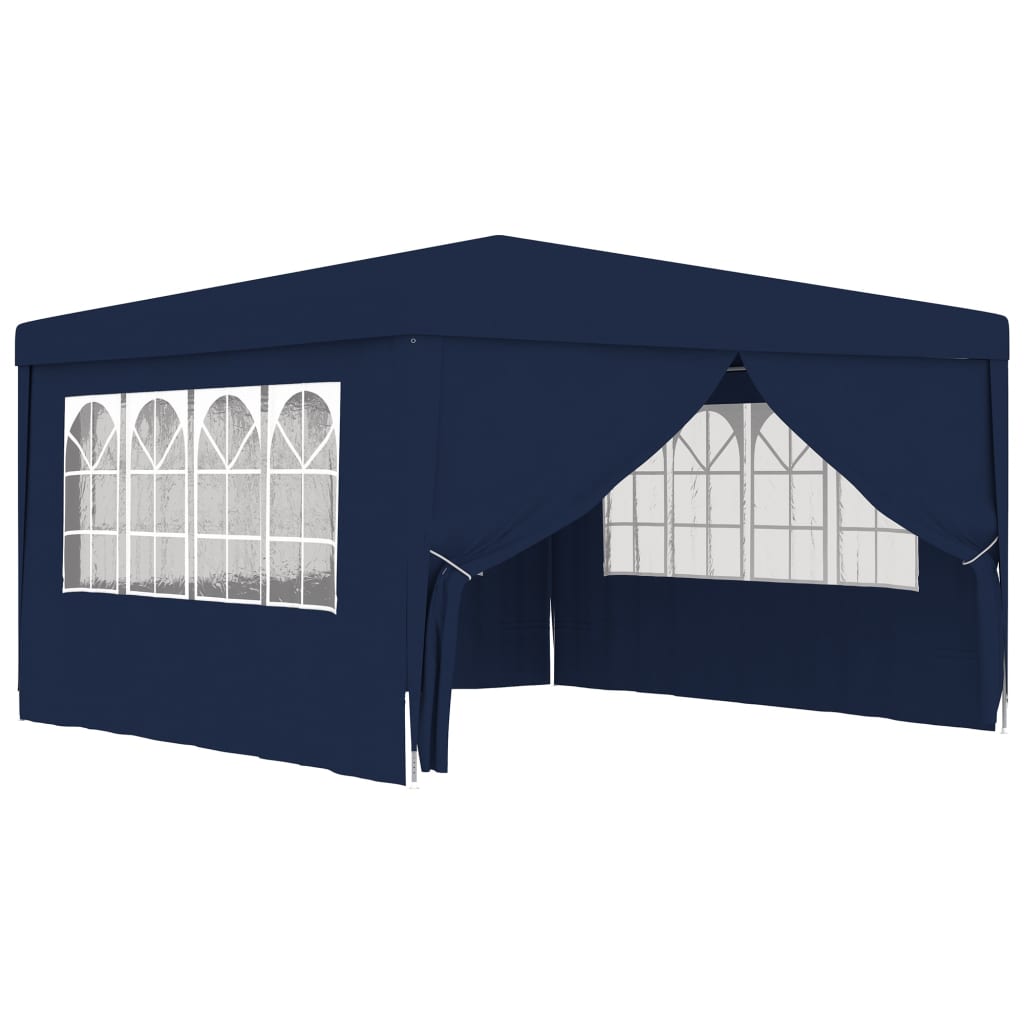 Professional Party Tent with Side Walls 13.1'x13.1' Blue 0.3 oz/ft²