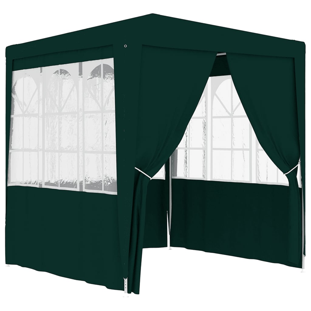 Professional Party Tent with Side Walls 8.2'x8.2' Green 0.3 oz/ft²