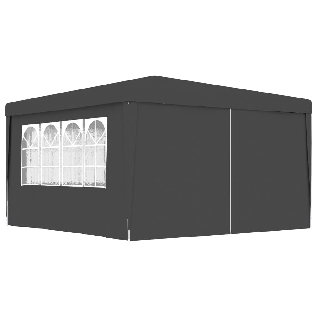 Professional Party Tent with Side Walls 13.1'x13.1' Anthracite 0.3 oz/ft²