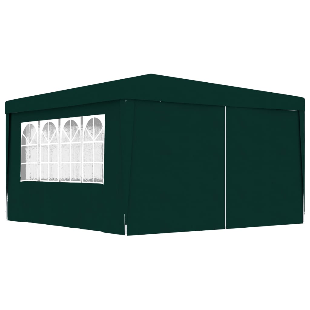 Professional Party Tent with Side Walls 13.1'x13.1' Green 0.3 oz/ft²