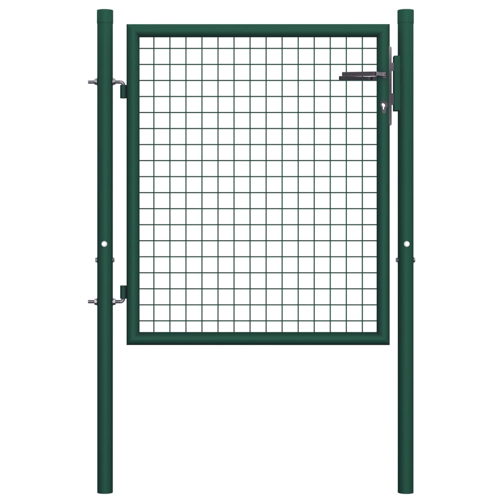 Fence Gate Steel 39.4"x29.5" Green