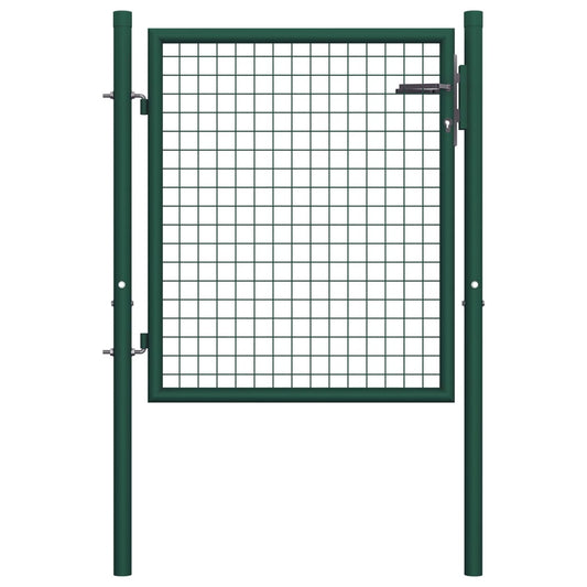 Fence Gate Steel 39.4"x29.5" Green