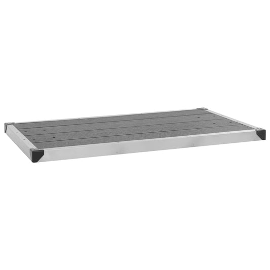 Outdoor Shower Tray WPC Stainless Steel 43.3"x24.4" Gray